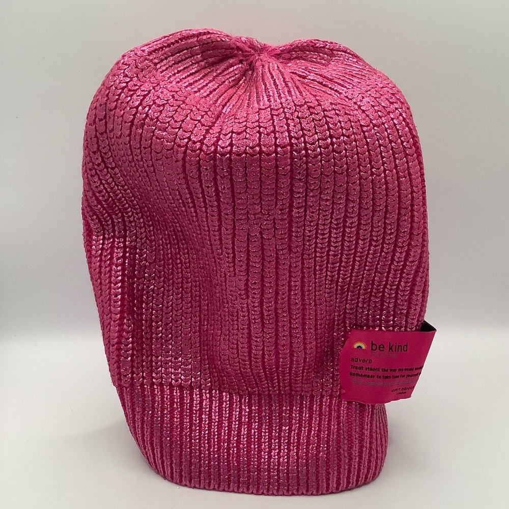 🩷 NWOT🩷 Kurt Geiger London Be Kind Foil Metallic Beanie